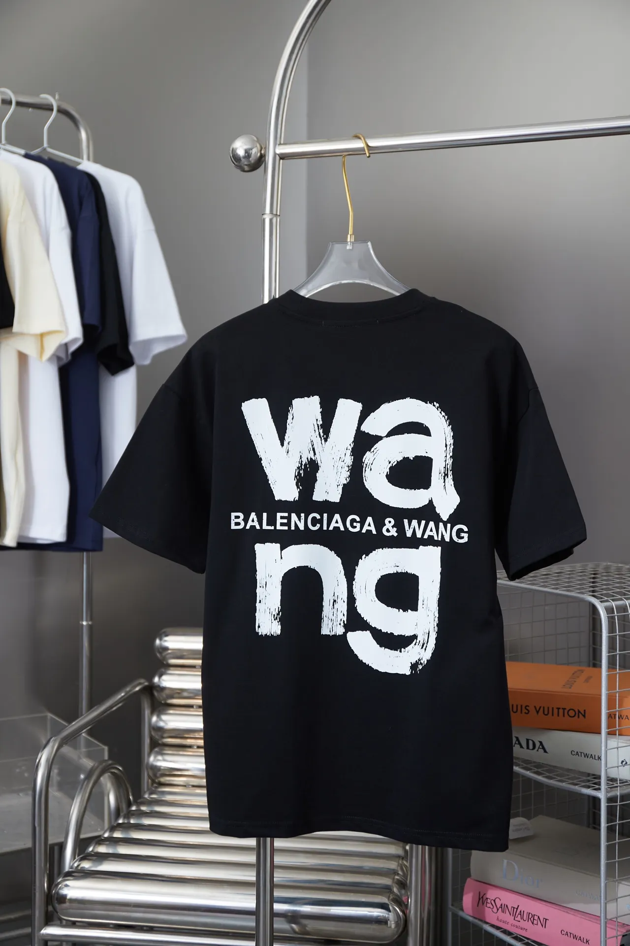 Alexarderwang 25SS New Arrival logo 100% 32 1X 1 ：Black/White Size：S/M/L/XL